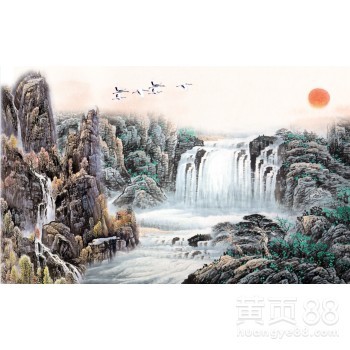 睦蓝靛米阁家趣艾艾尚居大自然壁画安然居壁画风云壁画墙画定制生产加工厂家公司